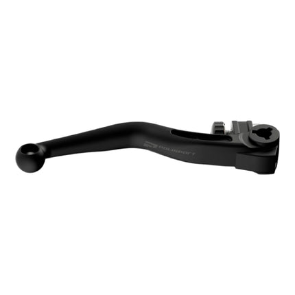 Polisport  APT Unbreakable Brake Lever - Fits: GASGAS EC/EC-F (2021-2023) Husqvarna TE/FE (2022-2024), OEM Shape, APT Composite, Stainless Strip, CNC Adapter, Bendable Design, Easy Install, Black