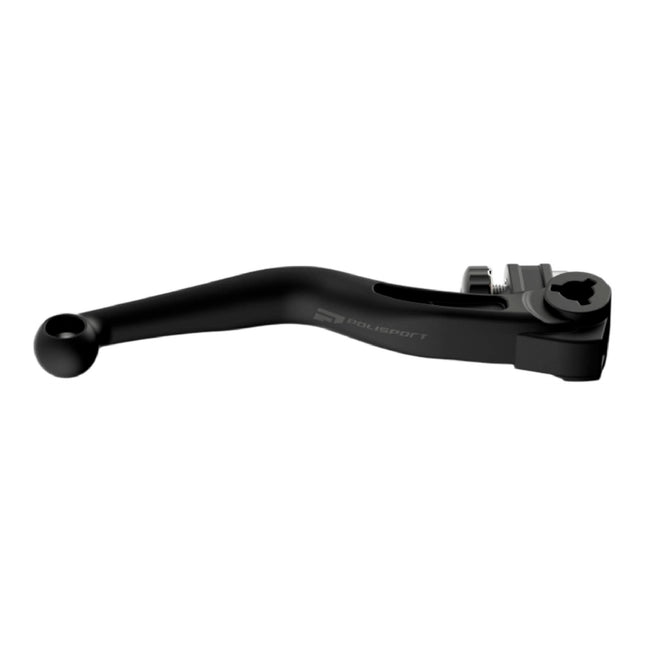 Polisport  APT Unbreakable Brake Lever - Fits: GASGAS EC/EC-F (2021-2023) Husqvarna TE/FE (2022-2024), OEM Shape, APT Composite, Stainless Strip, CNC Adapter, Bendable Design, Easy Install, Black