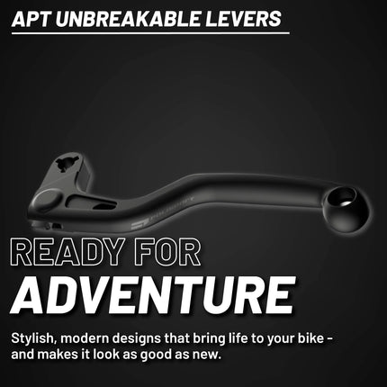 Polisport  APT Unbreakable Clutch Lever - Fits: Honda CRF 250RX (2019-2025), CRF 250R (2010-2024), CRF 450R/450RX (2004-2020), OEM Shape, CNC Adapter, Bendable Design, Easy Install, Black