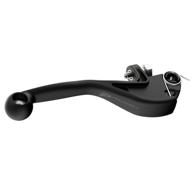 Polisport APT Brake Lever - Fits Kawasaki KX250F/KX450F (2015-20), Yamaha WR250F/WR450F (2017-21), YZ250FX/YZ450FX/YZ/YZX/YZF (2009-26), OEM Shape, APT Composite, CNC Adapter, Easy Install, Black