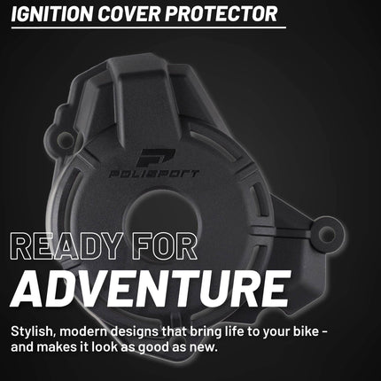 Polisport Motocross Motorcycles (MX) Ignition Covers Protector Kit for Sherco SEF 250/300 (2024) Dirt Bikes - Impact-Resistant PA6 Polyamide, Protects Against Rocks and Scratches for Enduro/MX - Black