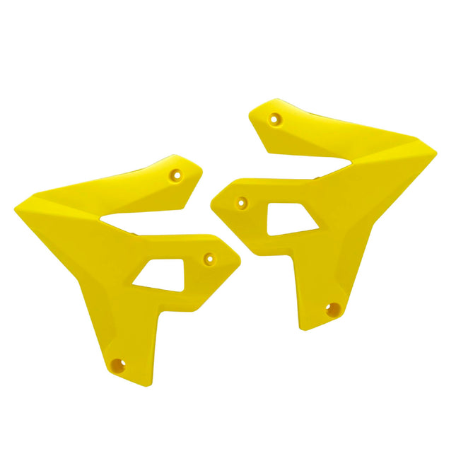 Polisport Radiator Scoops - Yellow Panels for Suzuki DR-Z400 (2000-2024) - OEM Fit, Glossy Finish, Lightweight & Impact-Resistant, Easy Installation