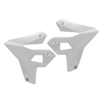 Polisport Radiator Scoops - White Panels for Suzuki DR-Z400 (2000-2024) - OEM Fit, Glossy Finish, Lightweight & Impact-Resistant, Easy Installation