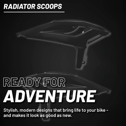 Polisport Radiator Scoops - Black  Panels for Beta RR X-PRO/RACE (2025-2026) - OEM Fit, Glossy Finish, Lightweight & Impact-Resistant, Easy Installation