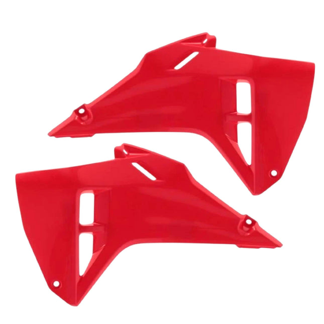 Polisport Radiator Scoops - Red Panels for Honda CRF 250R (2025) Honda CRF 450R (2025) - OEM Fit, Glossy Finish, Lightweight & Impact-Resistant, Easy Installation