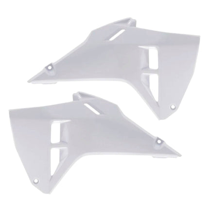 Polisport Radiator Scoops - White Panels for Honda CRF 250R (2025) Honda CRF 450R (2025) - OEM Fit, Glossy Finish, Lightweight & Impact-Resistant, Easy Installation