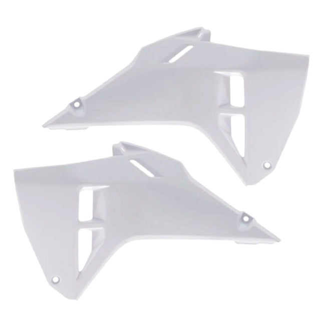 Polisport Radiator Scoops - White Panels for Honda CRF 250R (2025) Honda CRF 450R (2025) - OEM Fit, Glossy Finish, Lightweight & Impact-Resistant, Easy Installation