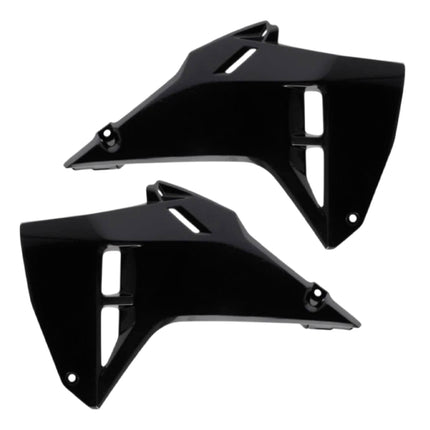 Polisport Radiator Scoops - Black Panels for Honda CRF 250R (2025) Honda CRF 450R (2025) - OEM Fit, Glossy Finish, Lightweight & Impact-Resistant, Easy Installation