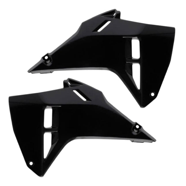 Polisport Radiator Scoops - Black Panels for Honda CRF 250R (2025) Honda CRF 450R (2025) - OEM Fit, Glossy Finish, Lightweight & Impact-Resistant, Easy Installation