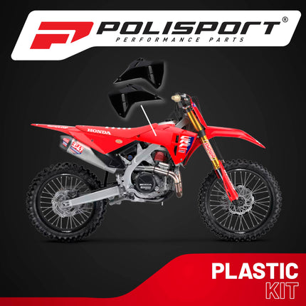 Polisport Radiator Scoops - Black Panels for Honda CRF 250R (2025) Honda CRF 450R (2025) - OEM Fit, Glossy Finish, Lightweight & Impact-Resistant, Easy Installation