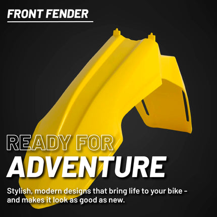 Polisport Motocross (MX) Front Fender for Suzuki RMZ 250 & RMZ 450 (2008-2017) Dirt Bike - OEM Quality, Durable, Flexible & Perfect Fit - Yellow