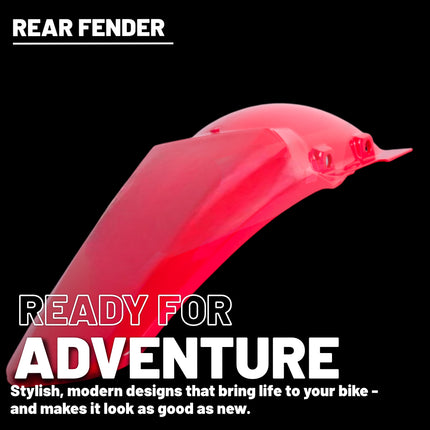 Polisport Motocross (MX) Rear Fender for Honda CR 125R/ CR 250R (2000-01) Dirt Bike – OEM Quality, Durable, Flexible & Perfect Fit – Red