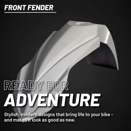 Polisport Motocross (MX) Front Fender for Yamaha YZ 125/250 YZ 125X/250X YZ 250F YZ 450F YZ 450FX YZ 250FX WR 250F/450F(2012-2023) Dirt Bike - OEM Quality, Durable, Flexible & Perfect Fit - Wh/Blk