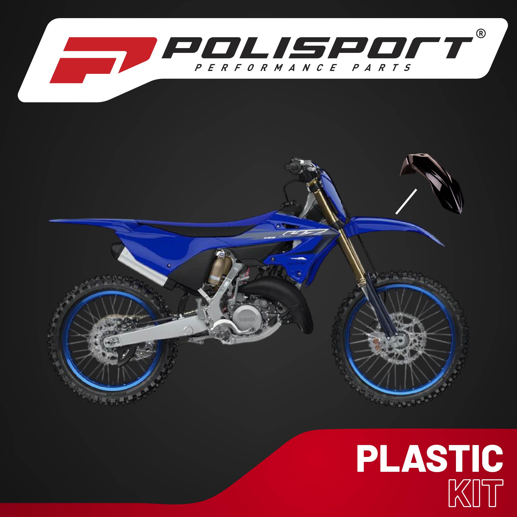 Polisport Motocross (MX) Front Fender for Yamaha YZ 125/250 YZ 125X/250X YZ 250F YZ 450F YZ 450FX YZ 250FX WR 250F/450F(2012-2023) Dirt Bike
