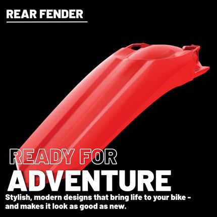 Polisport Motocross (MX) Rear Fender for Honda CRF 250R/RX & CRF 450R/RX (2017-2021) Dirt Bike – OEM Quality, Durable, Flexible & Perfect Fit – Red