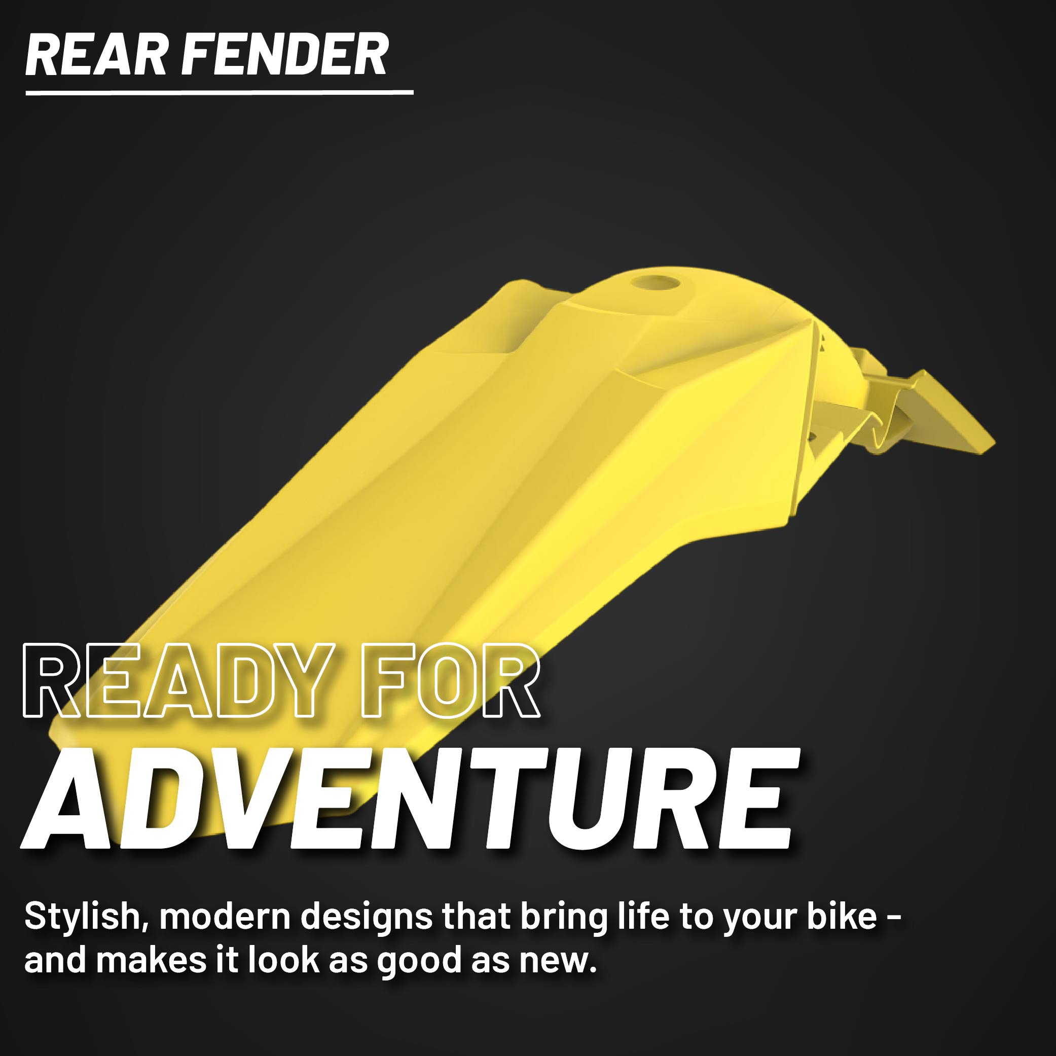 Polisport Motocross (MX) Rear Fender for Suzuki RMZ 250 & RMZ 450 (2018-2025) Dirt Bike