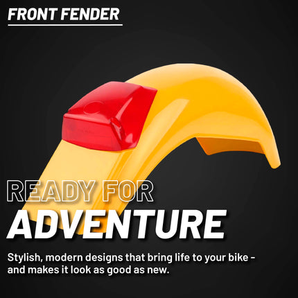 Polisport Motocross (MX) Preston Petty IT Rear Fender for Enduro Dirt Bikes - Intergal Tail Light, OEM Replacement - Yellow