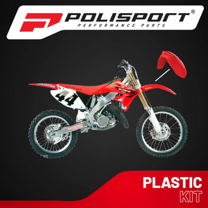 Polisport Motocross (MX) Restyle Front Fender for Honda CR125R/250R (2002-07) Dirt Bike - OEM Quality, Durable, Flexible & Perfect Fit - Red