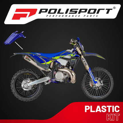 Polisport Motocross (MX) Rear Fender for Sherco SE/SEF (2017-24) Dirt Bike - OEM Quality, Durable, Flexible & Perfect Fit - Blue