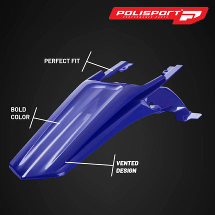 Polisport Motocross (MX) Rear Fender for Sherco SE/SEF (2017-24) Dirt Bike - OEM Quality, Durable, Flexible & Perfect Fit - Blue
