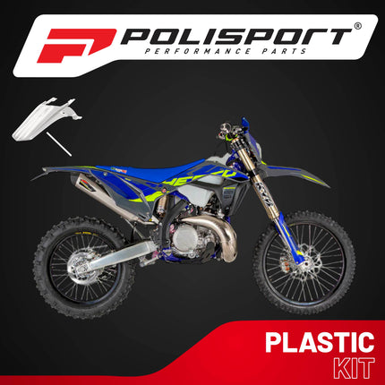 Polisport Motocross (MX) Rear Fender for Sherco SE-R/SEF-R (2017-24) & SC/SC-F (2019-23) Dirt Bike - OEM Quality, Durable, Flexible & Perfect Fit - White