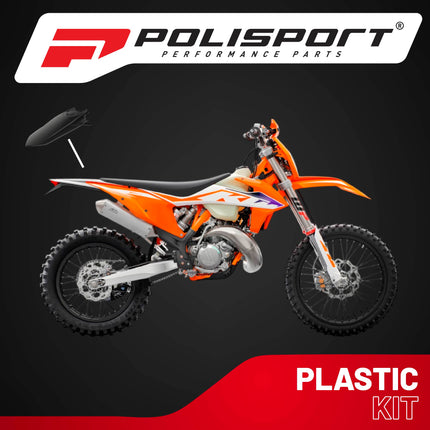 Polisport Motocross (MX) Rear Fender for KTM EXC/EXC-F & XC-W/XCF-W (2020-23) Dirt Bike - OEM Quality, Durable, Flexible & Perfect Fit - Black