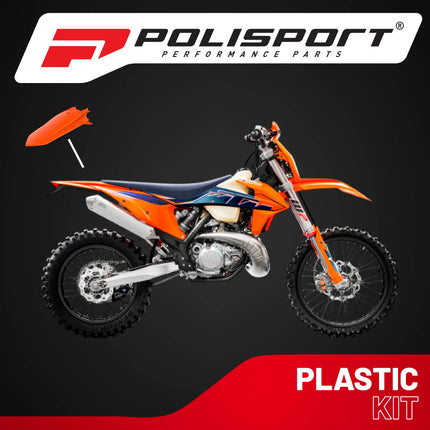 Polisport Motocross (MX) Rear Fender for KTM EXC/EXC-F & XC-W/XCF-W (2020-22) Dirt Bike - OEM Quality, Durable, Flexible & Perfect Fit - Orange