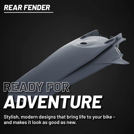 Polisport Motocross (MX) Rear Fender for KTM SX/SX-F XC/XC-F (2020-21) Dirt Bike - OEM Quality, Durable, Flexible & Perfect Fit - Nardo Grey