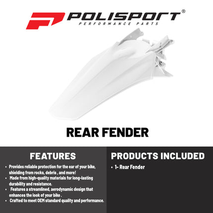 Polisport Motocross (MX) Rear Fender for GasGas EC/EC-F/ EC-E (2021-23) Dirt Bike
