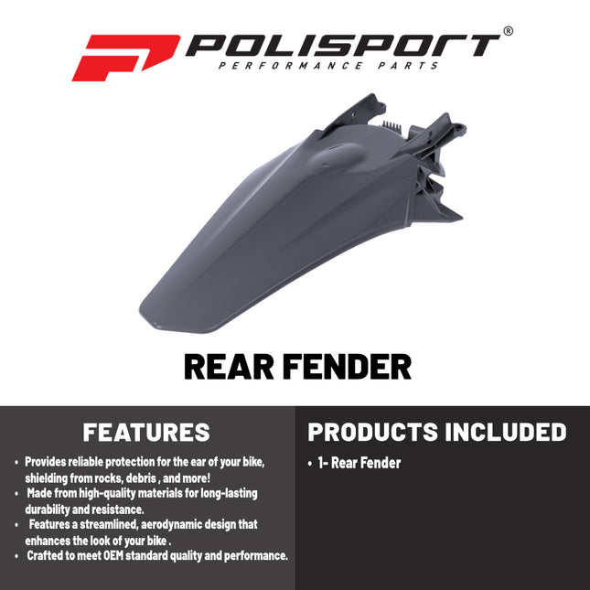 Polisport Motocross (MX) Rear Fender for GasGas EC/EC-F/MC/MC-F (2021) Dirt Bike