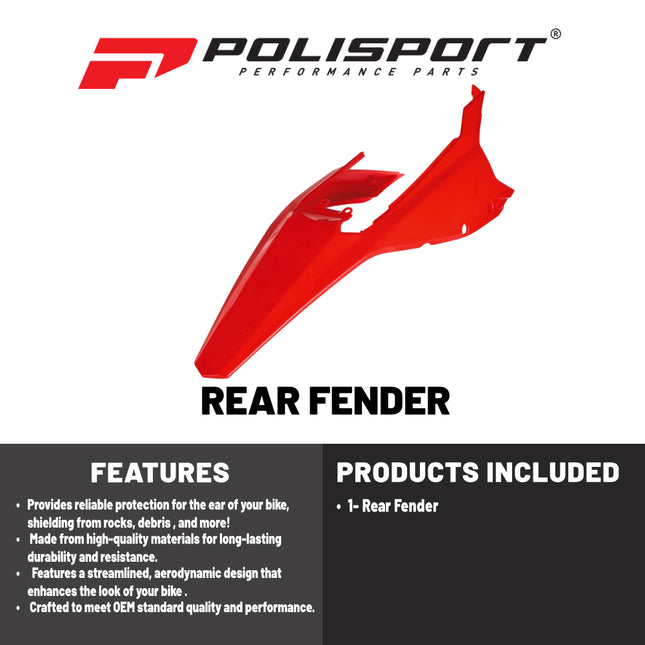 Polisport Motocross (MX) Replica Plastics Rear Fender for Beta RR X-Pro / Race (2025-26) Dirt Bike