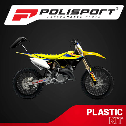 Polisport Motocross (MX) Rear Fender for Suzuki RM 125/250 (2001-08) Dirt Bike - OEM Quality, Durable, Flexible & Perfect Fit - Black