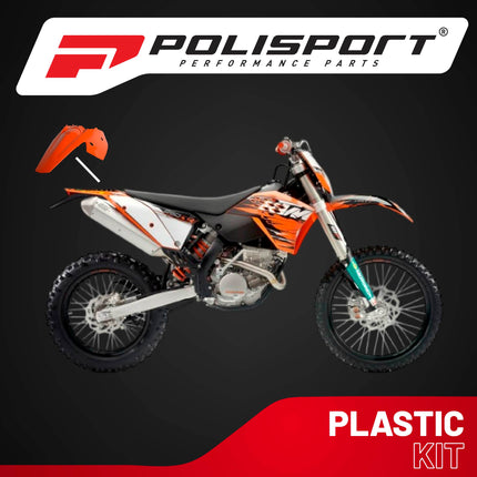 Polisport Motocross (MX) Rear Fender and Side Panels for KTM EXC/EXC-F/XC/XC-W/XCF-W & SX/SX 250/450 (2006-07) Dirt Bike - OEM Quality, Durable, Flexible & Perfect Fit - Orange