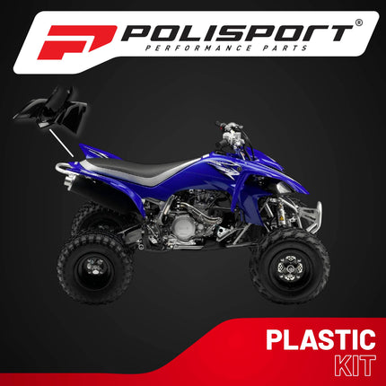 Polisport  Motocross (MX) Rear Fender for Yamaha YFZ 450 4x2 ATV (2004-08) - Exclusive DGP Technology, OEM Replacement - Black