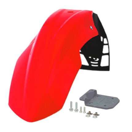 Polisport Motocross (MX) FreeFlow Universal Front Fender - Universal Fit for all Full Size Dirt Bikes - Red