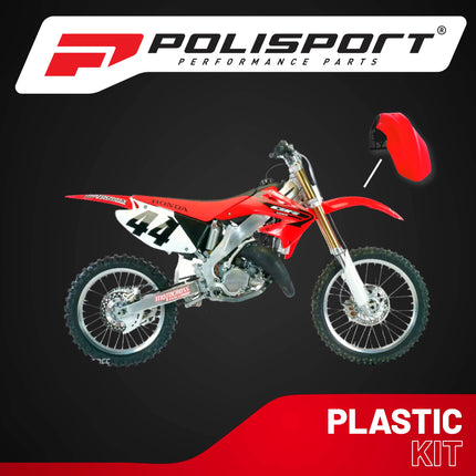 Polisport Motocross (MX) FreeFlow Universal Front Fender - Universal Fit for all Full Size Dirt Bikes - Red