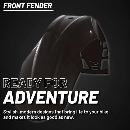Polisport Motocross (MX) FreeFlow Universal Front Fender - Universal Fit for all Full Size Dirt Bikes - Black