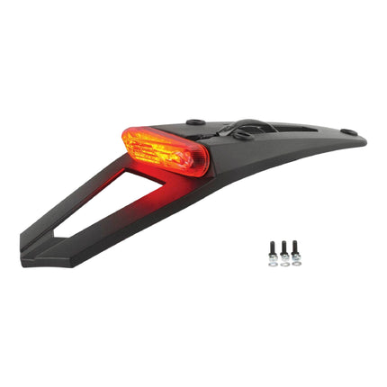 Polisport RS LED Tail Light/Brake Light Kit for Enduro, Track & Dual Sport Motorcycles - Integrated Rear & Stop Light - Full LED technology, OEM Quality - Blk