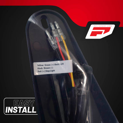Polisport RSP LED 3.0 Tail Light/Brake Light Kit for Enduro, Track & Dual Sport Motorcycles - Integrated Rear & Stop Light - Full LED technology, ECE & DOT Approved OEM Quality - Blk