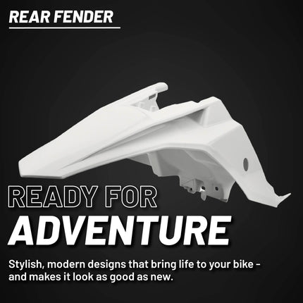 Polisport Motocross (MX) Rear Fender for KTM SX 65 (2016-23) Dirt Bike - OEM Quality, Durable, Flexible & Perfect Fit - White