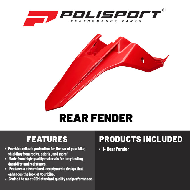 Polisport Motocross (MX) Rear Fender for GasGas MC65 (2021-24) Dirt Bike