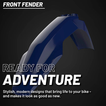 Polisport Motocross (MX) Front Fender for Husqvarna TC125/250 FC/FE & TE/TX (2016-22) Dirt Bike - OEM Quality, Durable, Flexible & Perfect Fit - Blue