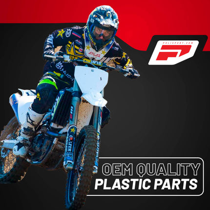 Polisport Motocross (MX) Rear Fender for Husqvarna TC 250 FC/FE & TE/TX (2016-22) Dirt Bike - OEM Quality, Durable, Flexible & Perfect Fit - Nardo Grey