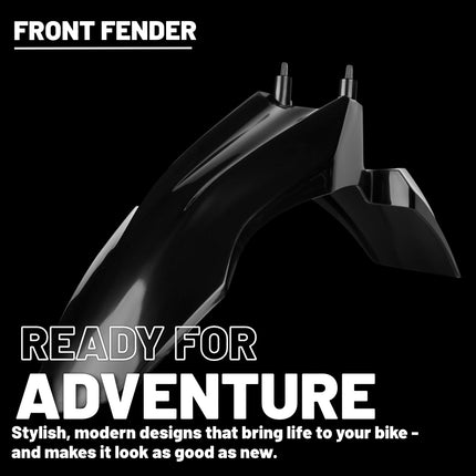 Polisport Motocross (MX) Front Fender for Honda CRF 110F (2013-18) Dirt Bike - OEM Quality, Durable, Flexible & Perfect Fit - Black