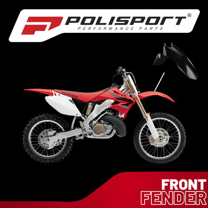 Polisport Motocross (MX) Front Fender for Honda CRF 110F (2013-18) Dirt Bike - OEM Quality, Durable, Flexible & Perfect Fit - Black