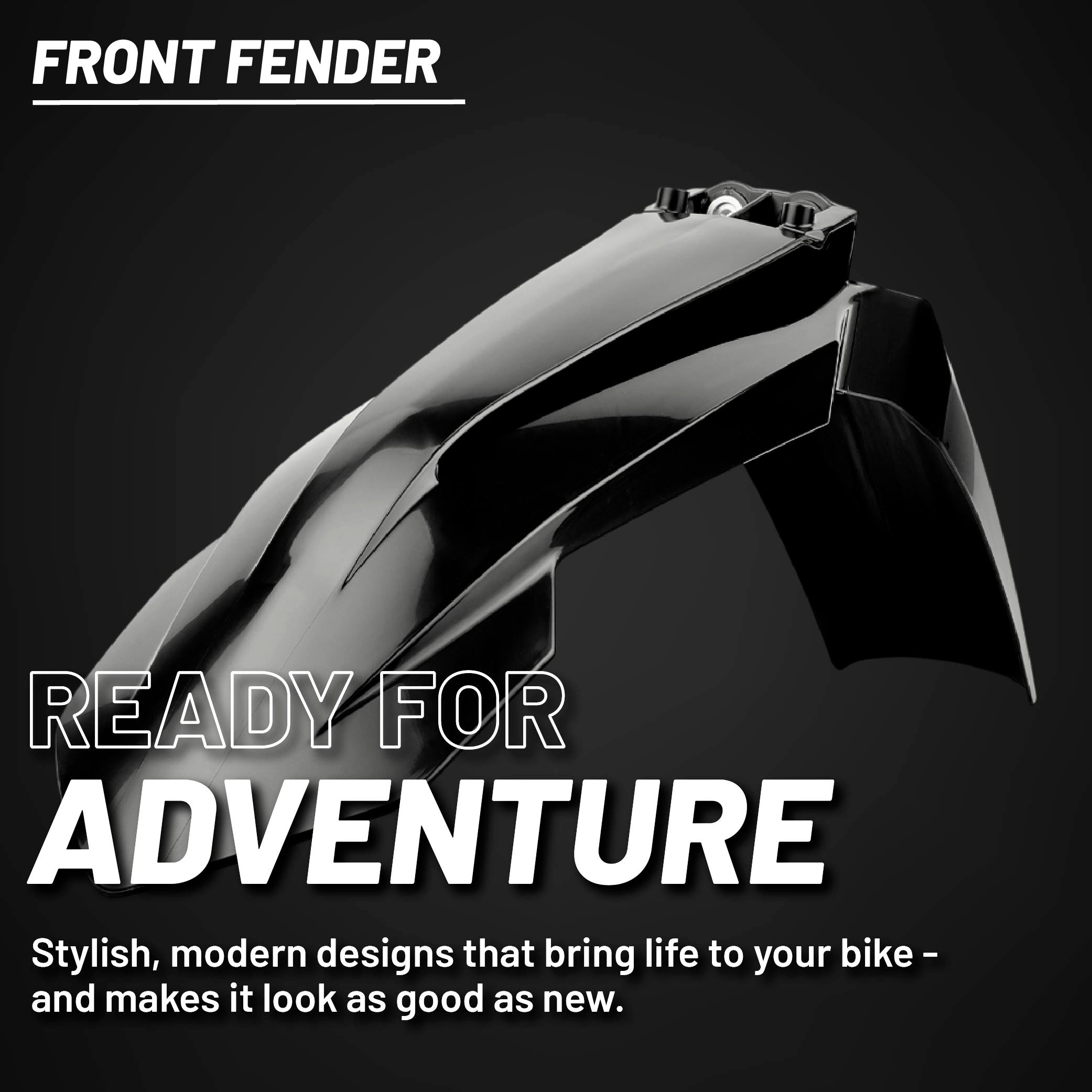 Polisport Motocross (MX) Front Fender for KTM SX/SX-F/XC-F SX 250 XC 125 XC 250/300 XC-W EXC/EXC-F/XC/XCF-W (2016-23) Dirt Bike