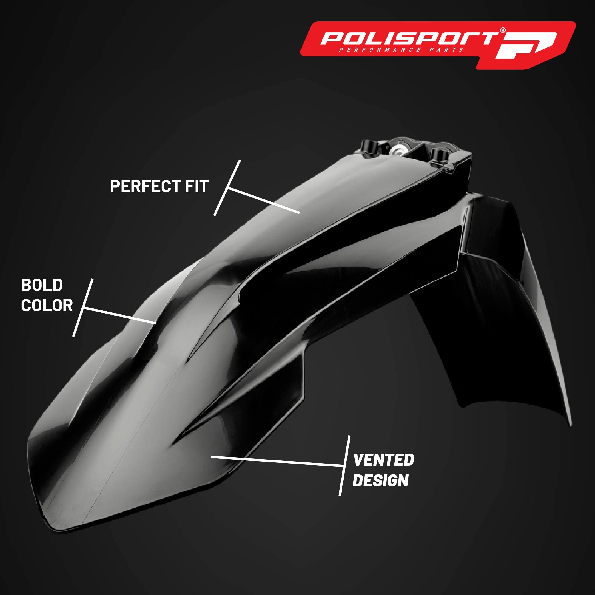 Polisport Motocross (MX) Front Fender for KTM SX/SX-F/XC-F SX 250 XC 125 XC 250/300 XC-W EXC/EXC-F/XC/XCF-W (2016-23) Dirt Bike