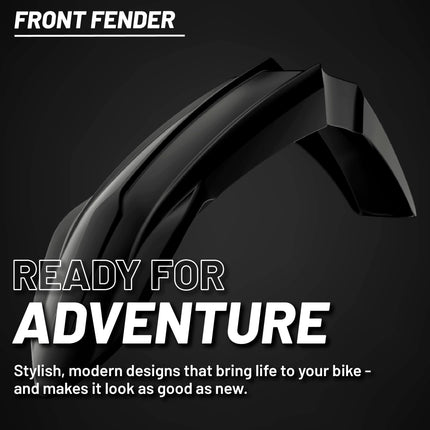 Polisport Motocross (MX) Front Fender for Yamaha YZ 125/250/450 WR250/450 (2022-26) Dirt Bike - OEM Quality, Durable, Flexible & Perfect Fit - Black
