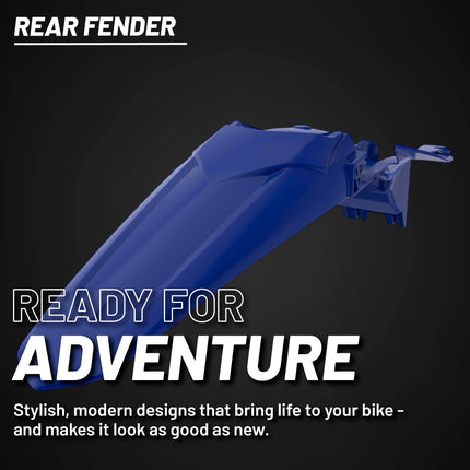 Polisport Motocross (MX) Rear Fender for Yamaha YZ 250F/450F (2018-23) Dirt Bike - OEM Quality, Durable, Flexible & Perfect Fit - Blue