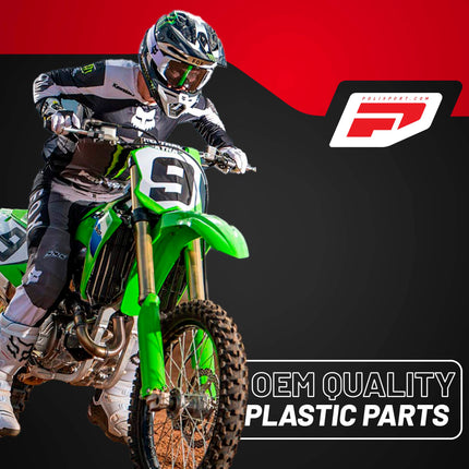 Polisport Motocross (MX) Rear Fender for Kawasaki KX 85/100/112 (2014-24) Dirt Bike - OEM Quality, Durable, Flexible & Perfect Fit - Green